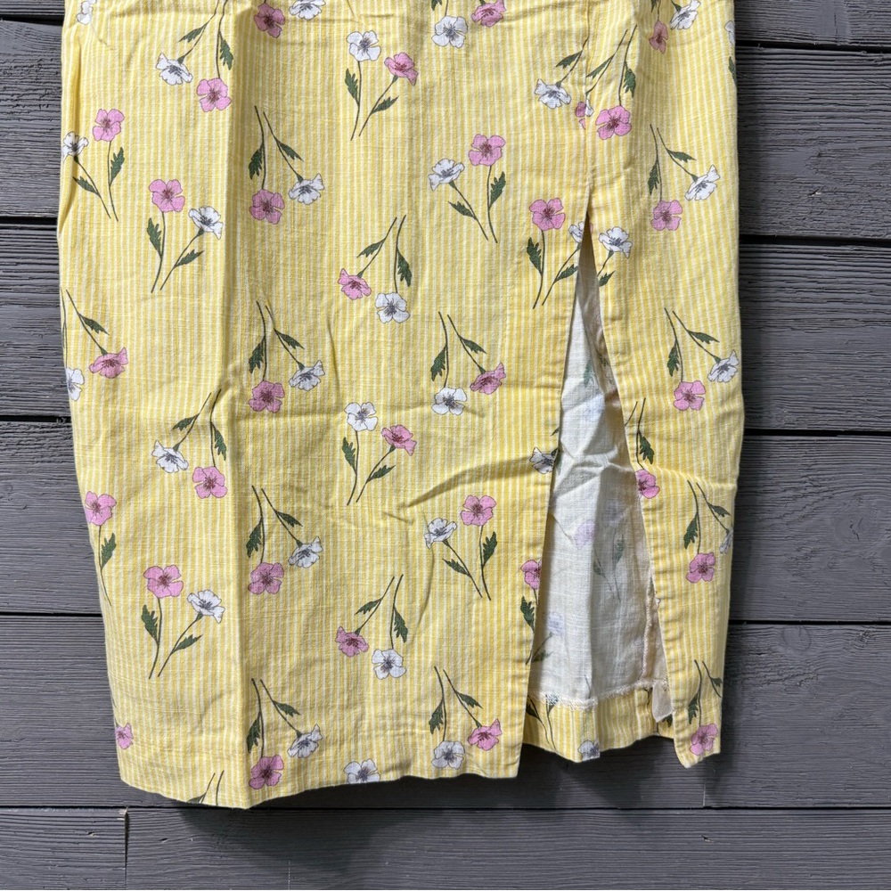 Finders Keepers Limoncello Floral Linen Strapless Bodycon Dress Sz M Easter - Picture 11 of 15